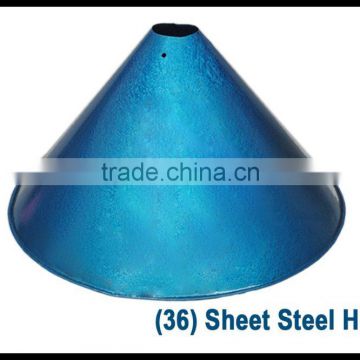 Sheet steel hopper for grinding mill