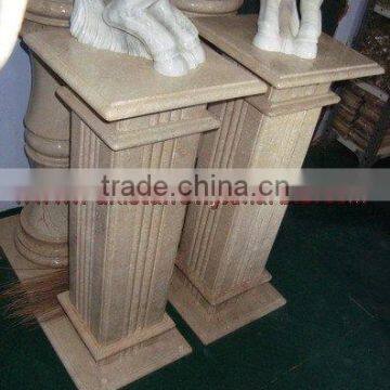 POLISHED VERONA BEIGE MARBLE PEDESTALS photo-4