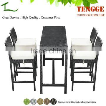Foshan Outdoor Garden Furniture 5 Pieces Rattan Bar Furniture photo-2