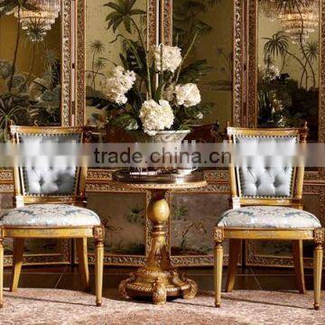 Vintage Royal Blue Armchair With Superior Velvet, Antique Style Living Room Furniture Hand PaintedLeisure Chair photo-3