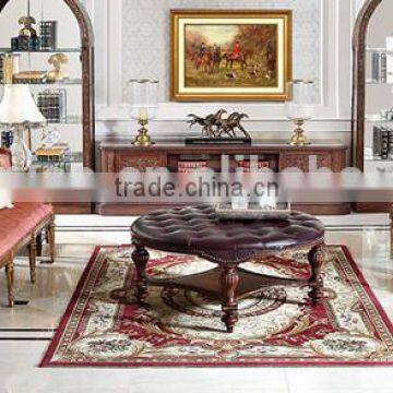 Golden Furniture Living Room Sofa Set, Luxury Classic Solid Wood Carved Sofa Chair