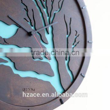 Modern Wall Clock Bird, Wall Clock Large, Wooden Clock, Wood Decor, Handmade Wall Clock, Animal Clock, Plywood Wall Clock, Uniqu photo-2