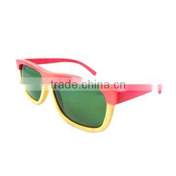 Wholesale 100% Bamboo Black Fashion Wood Sunglasses Accept Logo Printed photo-2