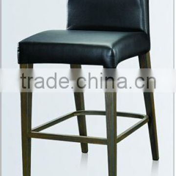 wholesale PU leather hotel high bar chair in aluminum LQ-B043-1