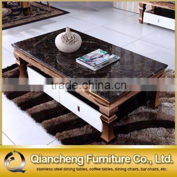 High Quality Coffee Table With Mirror Rose Stainless Steel Frame 874-1# photo-2