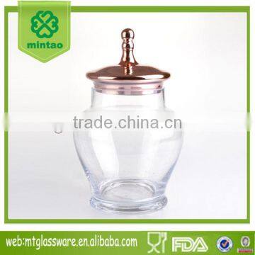 Mintao custom handmade pink gold colored lid candy jar