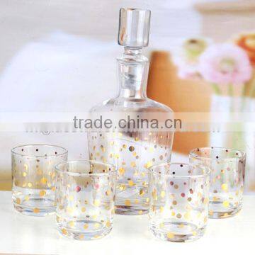Set 6 Luxury Wine Glass Bottle With Four Glass Cups photo-2