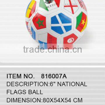 6" National flags ball