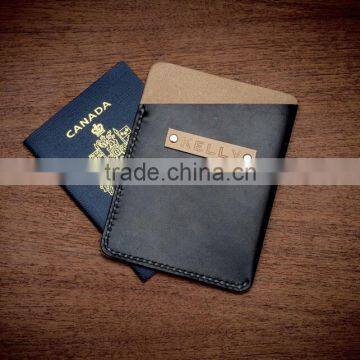 CUSTOMIZED DESIGN CUSTOM PASSPORT HOLDER Leather passport holder with embossed logo