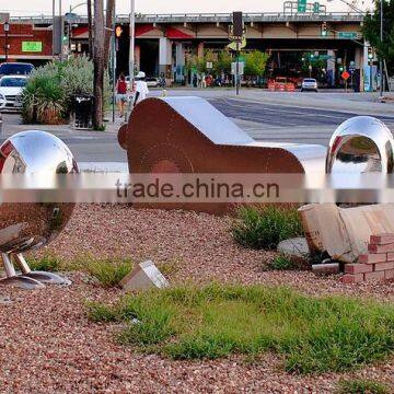 Garden Modern High Polishing Stainless Steel Bird Sculpture photo-3