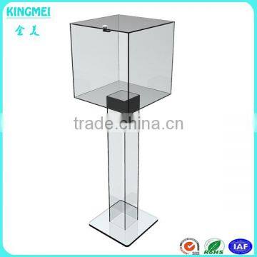 2016 Cheaper Floor Standing Acrylic Jewelry Display Box With Lock photo-4