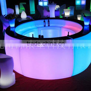 Modern illuminated led bar counter, nightclub led bar furniture