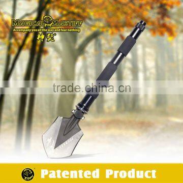 Pick Multifunction Tool Folding Steel Shovel with Tactical Knife Warning Whistle Camping Survival Kit