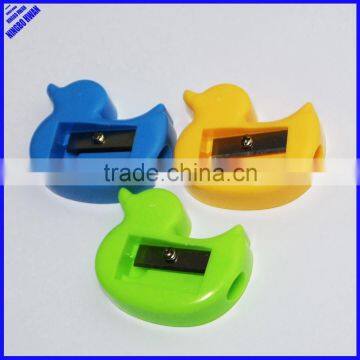 Funny plastic duck shaped pencil sharpener