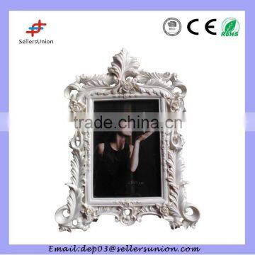 hot saling white color recutangular resin 13x18cm photo inside photo frame