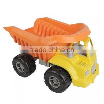 Dongguan Toy Big Plastic Dump Truck Yellow Cab and Orange Dump from ICTC Factory