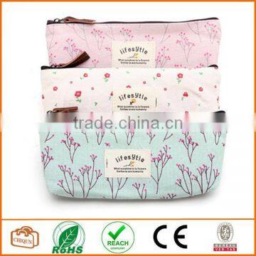 Flower Floral Pencil Pen Case Cosmetic Makeup Bag