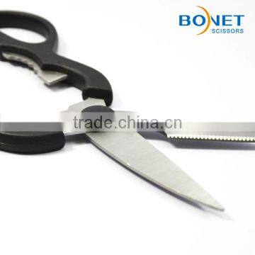 S53014 8" Useful Black Handle Ideal Kitchen Scissors photo-5