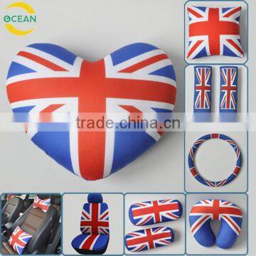 UK Flag Car Pillow with High Quality PP Cotton