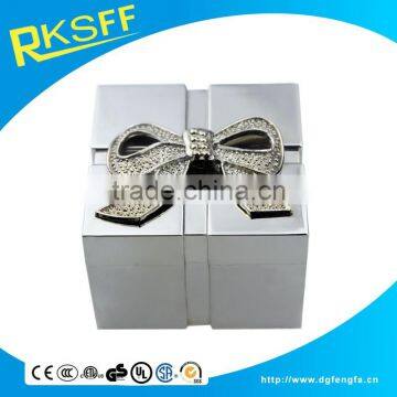 Metal Square Shape Bowknot Jewerly Box Box Gift at Factory Price photo-4