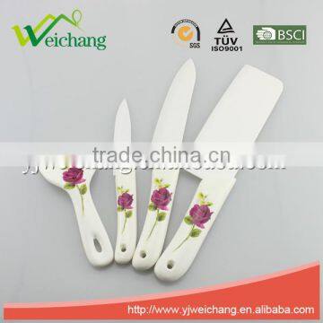 WCJ690 4 PCS CERAMIC KNIFE AND GRATER SET,HIGH QUALITY ,HOT SALE,decorative pattern