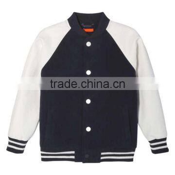 Wholesale Boy Baseball Fleece Varsity Style Plain Athletic Training Sport School Jackets 4T-16Y