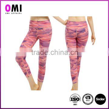 Retails or wholesale available customized made service sublimation printed women yoga leggings for women