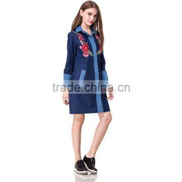 Domin Fashion Denim Styles Latest Embroidery Dress Designs photo-4