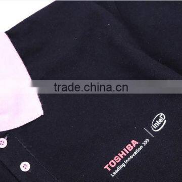 Fashionable Yellow Rib Sleeve Embroidered Reactive Dye Black Polo T-shirt photo-3