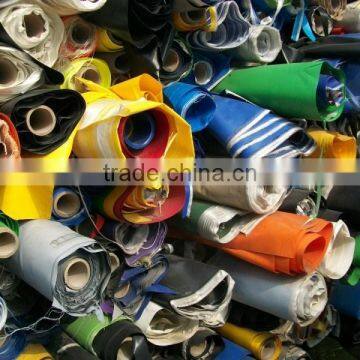 China Cheap fabric PVC coated Tarpaulin stocklot