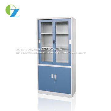 Cheap metal swing & glass sliding door steel cupboard