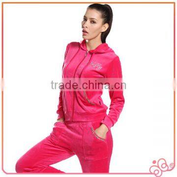 2015 new design velour embroidered brazilian women fitness wear