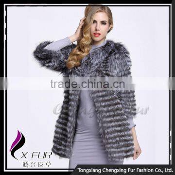 CX-G-A-40B Lastest Design New Fashion Woman Winter Silver Fox Fur Clothes photo-2