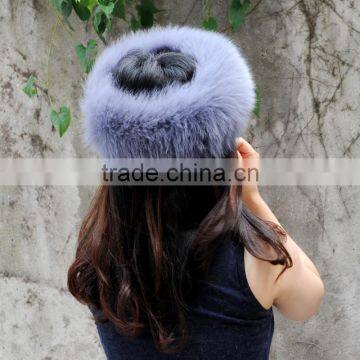 CX-E-17 Women's Fur Headbands Genuine Fox Fur Neck Warmer photo-4