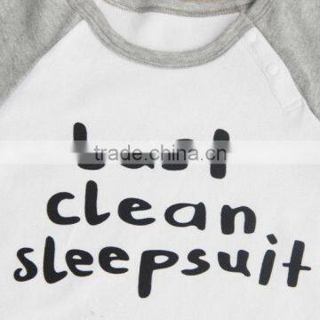 2017 Hot Sale Newborn Baby Clothes Wholesale Unisex Custom Printing Jumpsuit Plain Summer Organic Cotton Knitted Baby Romper