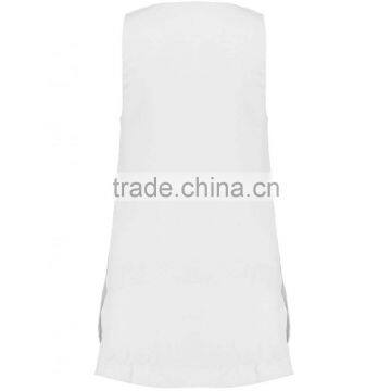 New Arrival Women White V Neck Tunic Vest Plain Chiffon Summer Sleeveless Clothing photo-3