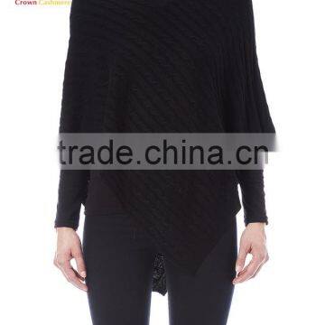 New Fashion Wrap Poncho Cable Cotton Ponchos photo-6
