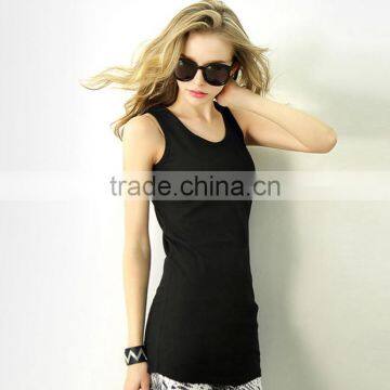 2016 Good Quality China Promotional 100% Cotton Custom Blank Tank Top for Women photo-4