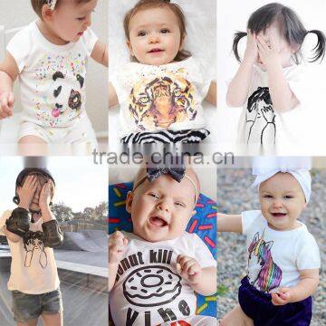 S17506A Boys Letter Cotton Baby Kids Shirts Fashion Children Tee Tops photo-2
