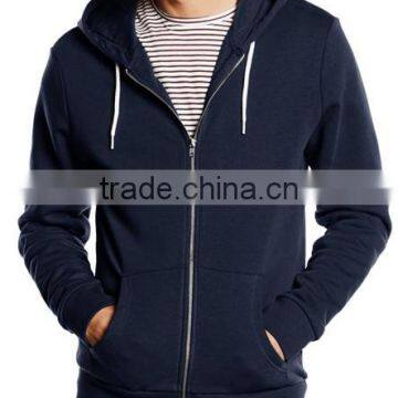 Men's Basic Zip Through Long Sleeve Hoodie