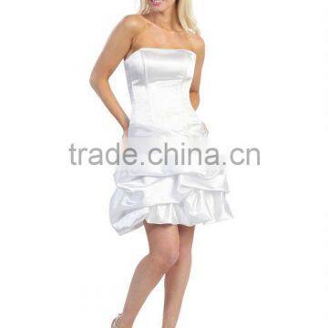 Sexy Taffeta Strapless Short Prom Dress photo-2