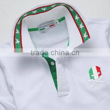 Custom Mens Blank Polo Shirt 65% Cotton 35% Polyester Blend Contrast Color Collar Custom Polo Shirts photo-3