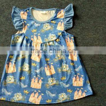 latest children castle printed dress in 2017 fashion girls stylish frocks remake