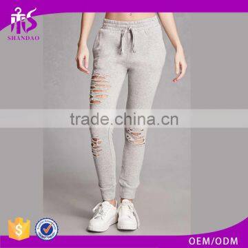 China Factory Good Quality Wholesale Summer Sex Laser Cut Cotton Outdoor Pants for Lady