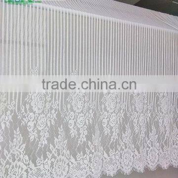 2016 fashion Lace Fabric 3 M/ Lot Exquisite Eyelash White Handmade Diy Curtain Decorative 150CM Wide Clothes Accessories 2016