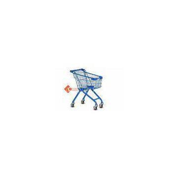 Small Retail Cold wire Supermarket Shopping Cart blue 60L / 80L / 100L Trolleys