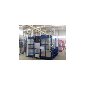 Custom Blue Construction Hoist Parts Building Lifter Single Cage 2.5 x1.3 x 2.5 m