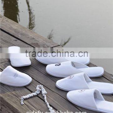 Top Quality Cotton Velvet Personalized Hotel Slippers With Logo photo-3