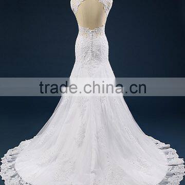 New Style Elegant A-Line Sweatheart Neckline and Sleeveless Lace Wedding Dress AS41401 photo-4