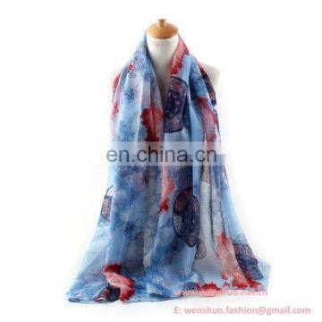 2016 Spring New Splash-ink Circle Printed Tippet Scarf Wholesale